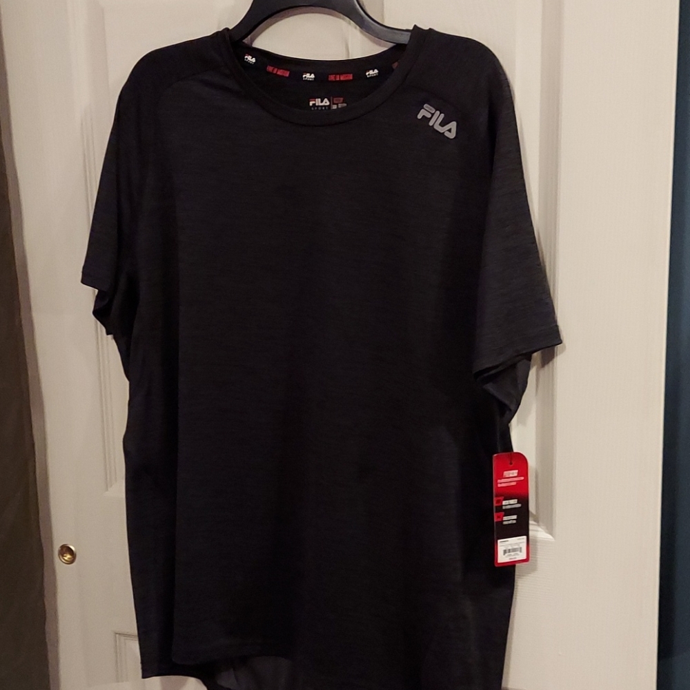 Fila Sport black fitted athletic workout tee XXL